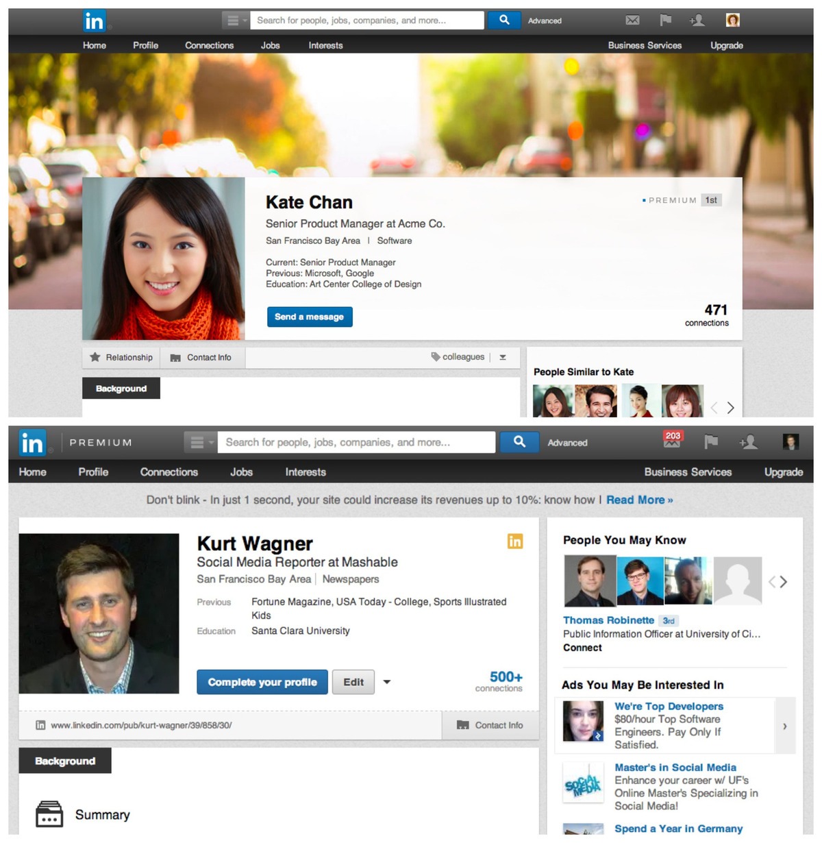 LinkedIn Profile Change