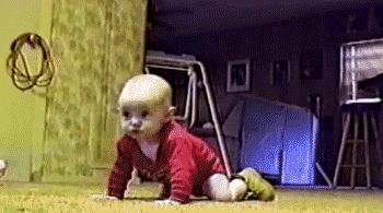 Dog Sits on Baby