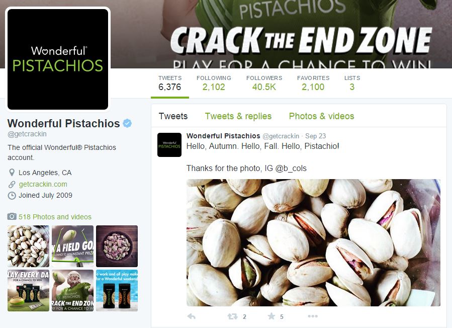 wonderful pistachios twitter